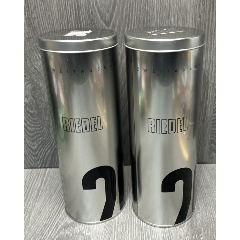 Riedel "2003" Tyrol Crystal Wine Glasses Set of 2 Wavy Stem Lead Crystal Austria
